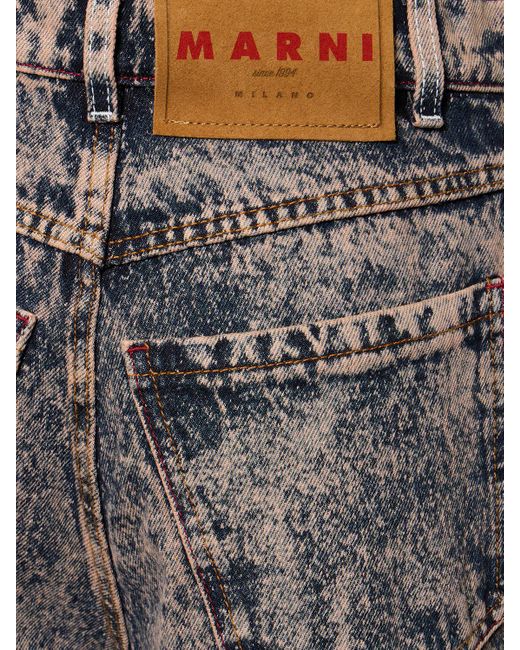 Jeans acampanados de denim de algodón Marni de color Gray