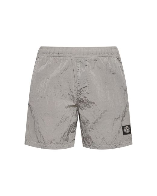 Stone Island Herren Logo Patch Shorts in Gray für Herren