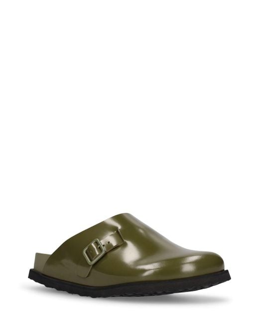 Birkenstock 1774 Green Niamay Shiny Leather Sandals for men