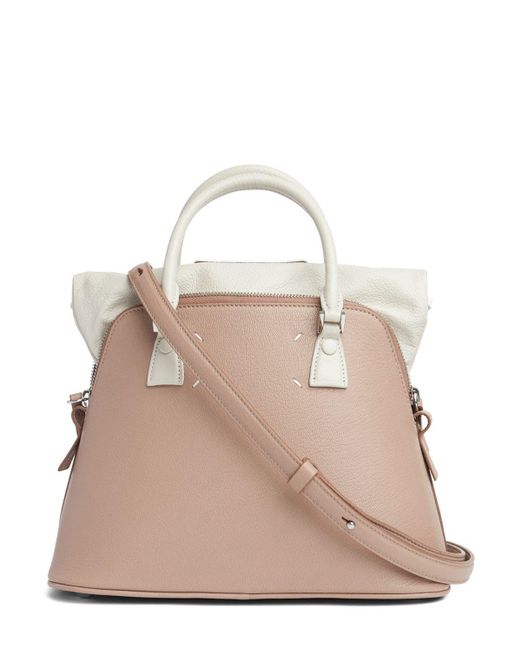 Maison Margiela Mini 5ac Classique Top Handle Bag in Natural | Lyst