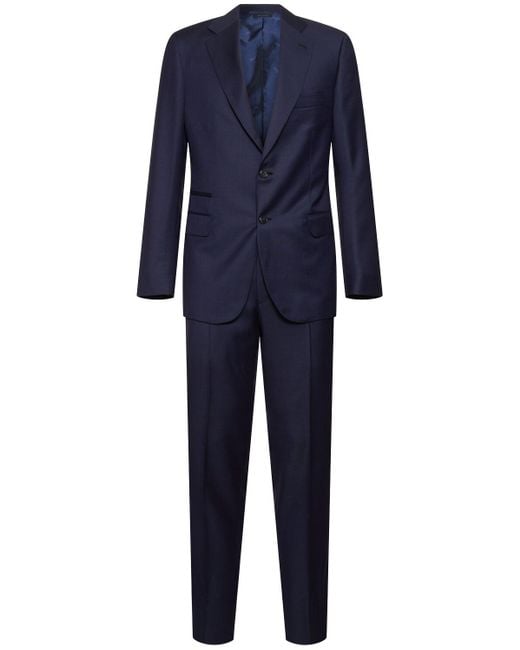 Brioni Blue Trevi Virgin Wool Suit for men