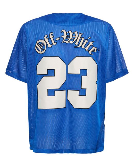 Off-White c/o Virgil Abloh T-shirt Aus Mesh in Blue für Herren