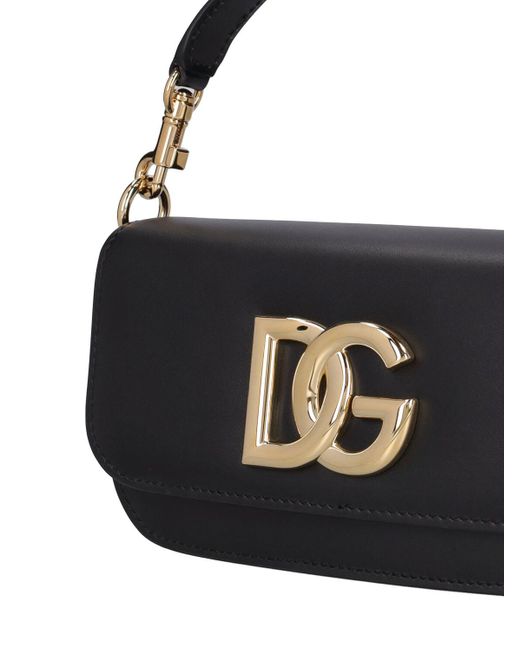 Dolce & Gabbana レザートップハンドルバッグ Black