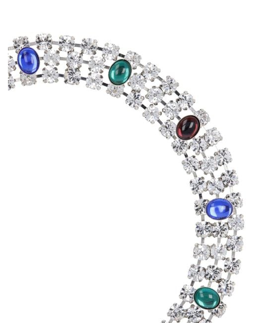Alessandra Rich Blue Crystal Necklace