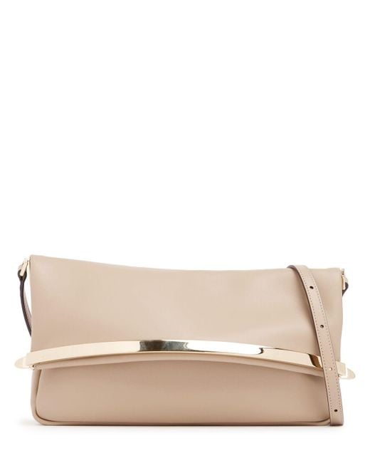 Tod's Natural Small Crn Leather Clutch