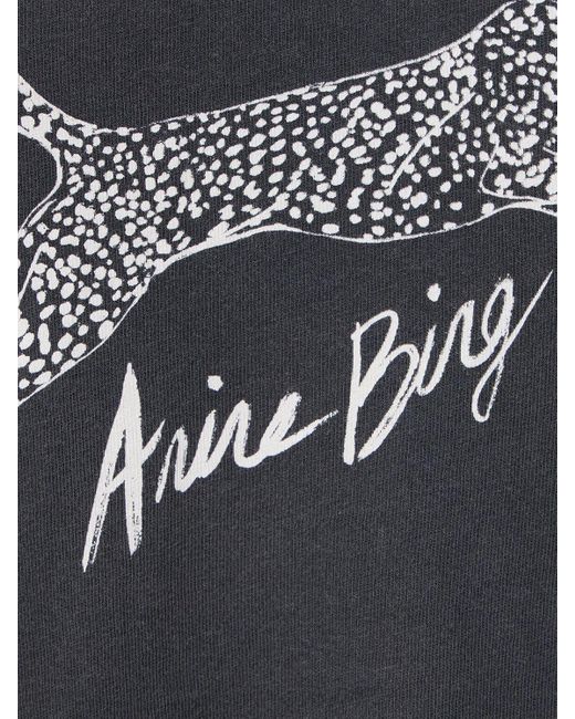 Anine Bing Walker Spotted Leopard コットンtシャツ Black