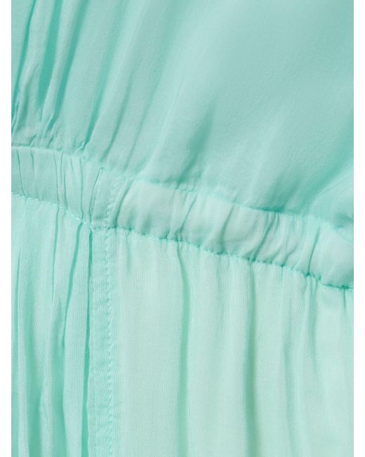 Forte Forte Green Cotton & Silk Voile Drawstring Dress