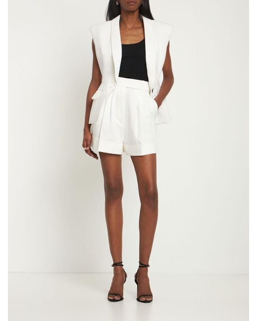 Shorts in twill di Alexandre Vauthier in White