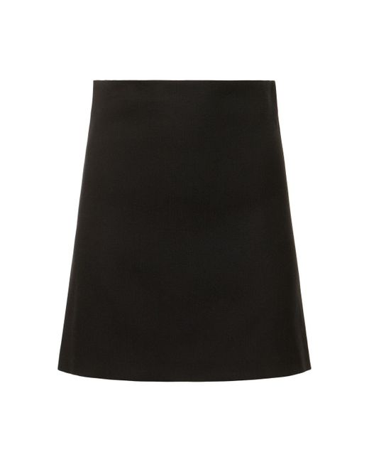 Minifalda de lino Philosophy Di Lorenzo Serafini de color Black