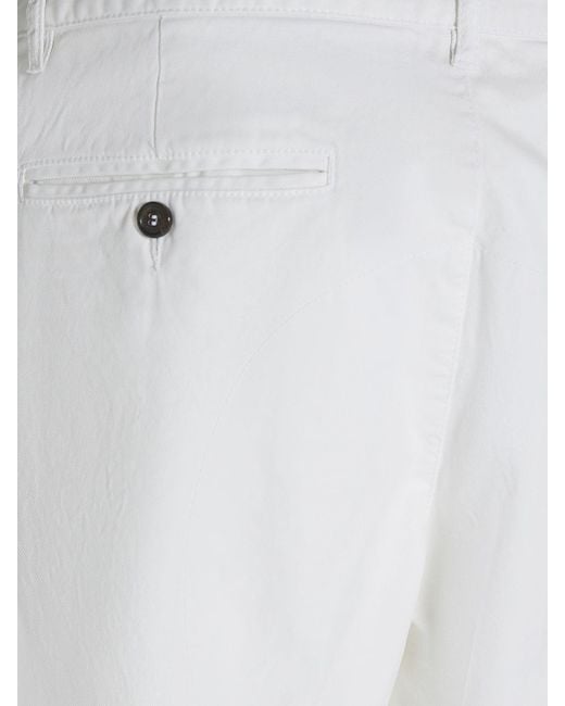DSquared² White Sexy Chino Stretch Cotton Pants for men