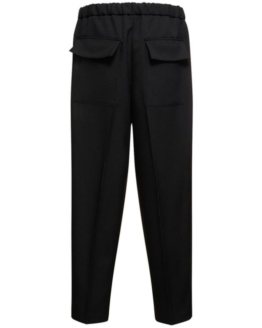 Pantaloni cropped relaxed fit di Jil Sander in Black da Uomo