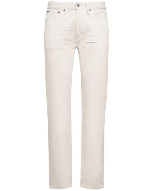 Jeans standard fit in twill di denim di Tom Ford in White da Uomo