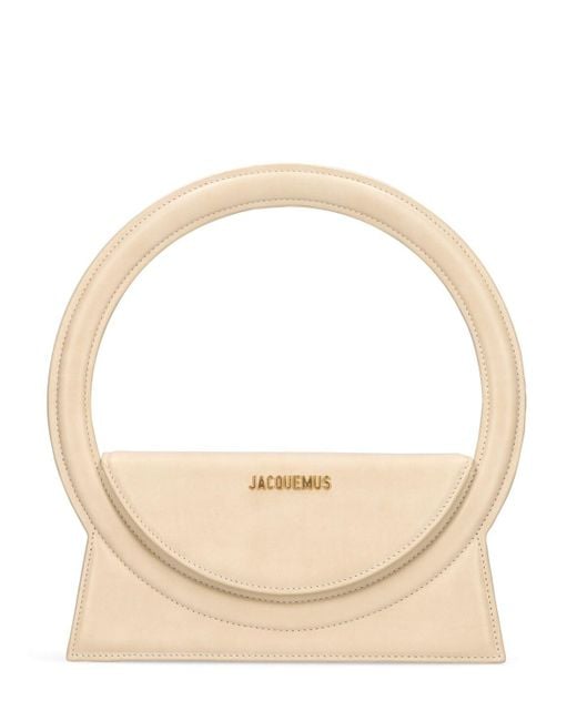 Borsa le sac rond in pelle di Jacquemus in Natural