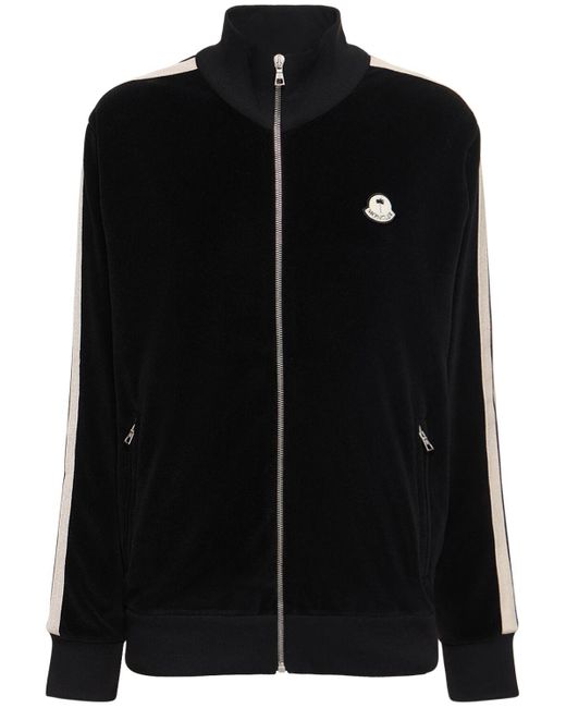Moncler Genius Black Chenille Zip-up Sweatshirt