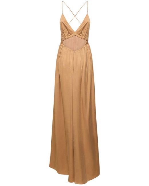 Zimmermann Natural Long Silk Slip Dress