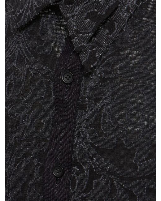 Yohji Yamamoto Black A-jq Cotton Blend Shirt for men