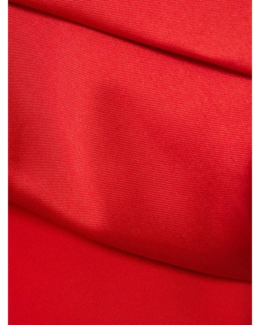 Solace London Red Langes Kleid Aus Satin Und Krepp "alexis"