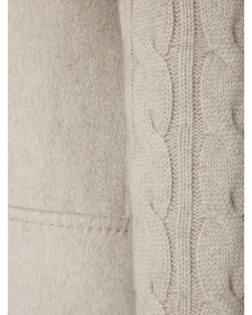 Chaqueta de punto de lana y cashmere Max Mara de color Natural