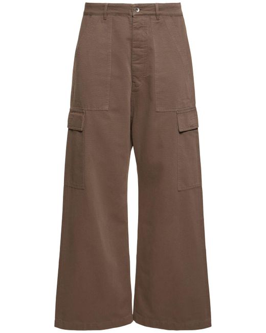 Rick Owens Brown Cotton Cargo Pants for men