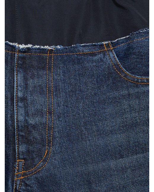 Sacai Blue Denim Elastic Shorts W/ Drawstring