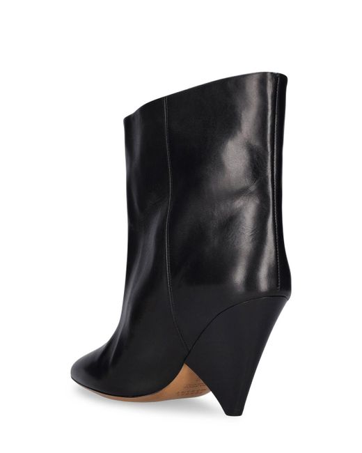 Isabel Marant Black 90Mm Miyako Leather Ankle Boots