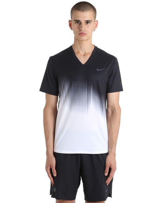 Nike Roger Federer T-shirt in Black for Men | Lyst UK