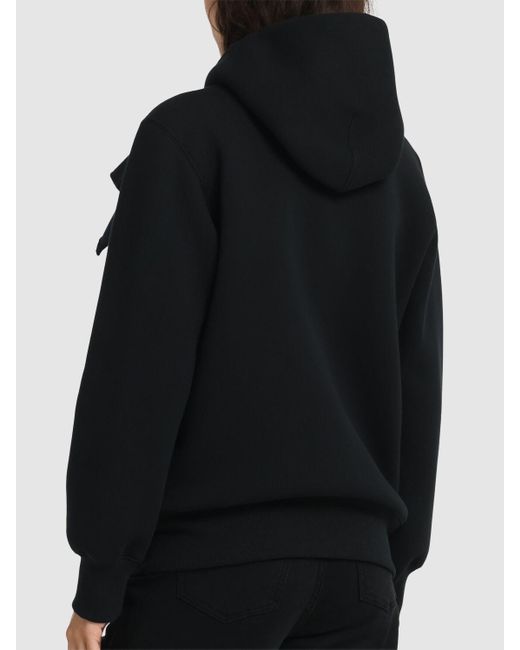 Sacai Black Sponge Sweatshirt Hoodie
