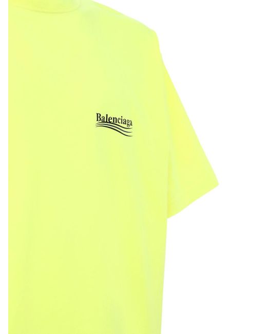 Balenciaga Political Logo Cotton Jersey 