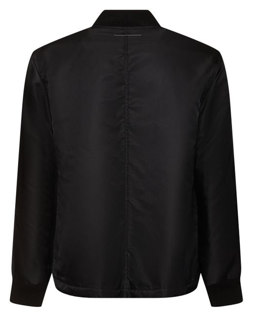 MM6 by Maison Martin Margiela Black Wendbare Bomberjacke Aus Gestepptem Technostoff