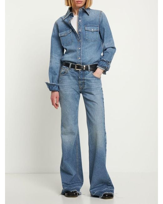 Chloé Blue Low Rise Flared Denim Jeans