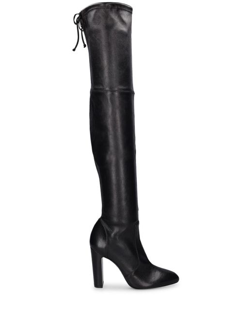 Stuart Weitzman Black 100Mm Vidaland Leather Knee High Boots