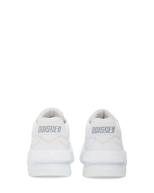 Sneakers in pelle di Versace in White da Uomo