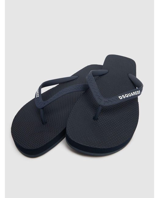 DSquared² Flipflops Aus Gummi Mit Logo in Blue für Herren