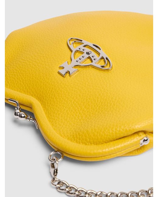 Vivienne Westwood Yellow Belle Heart Frame Faux Leather Bag