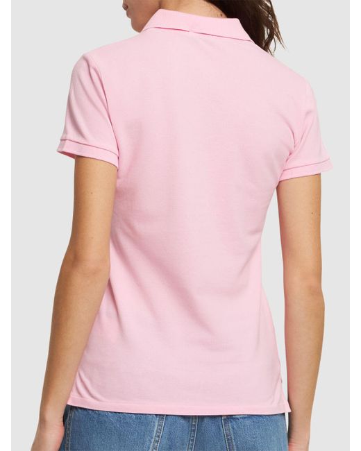 Polo Ralph Lauren Pink Polohemd Aus Stretch-baumwollmesh "julie"