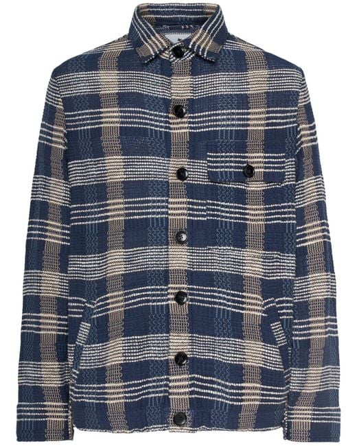Etro Herren Gestricktes Jackett Aus Baumwolle Und Leinen in Blue für Herren