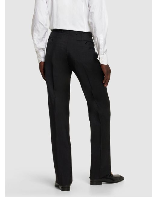 Pantalones de mohair y lana 23cm Tom Ford de hombre de color Black