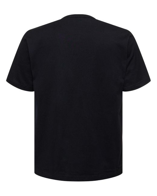 T-shirt in cotone con logo di Comme des Garçons in Black da Uomo