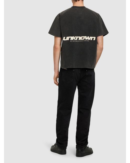 Unknown Stonewashed-t-shirt in Black für Herren