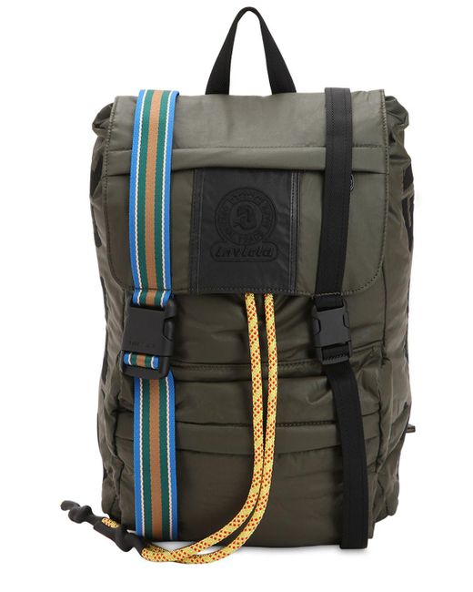 DIESEL Green Invicta Cotton Canvas Backpack for men