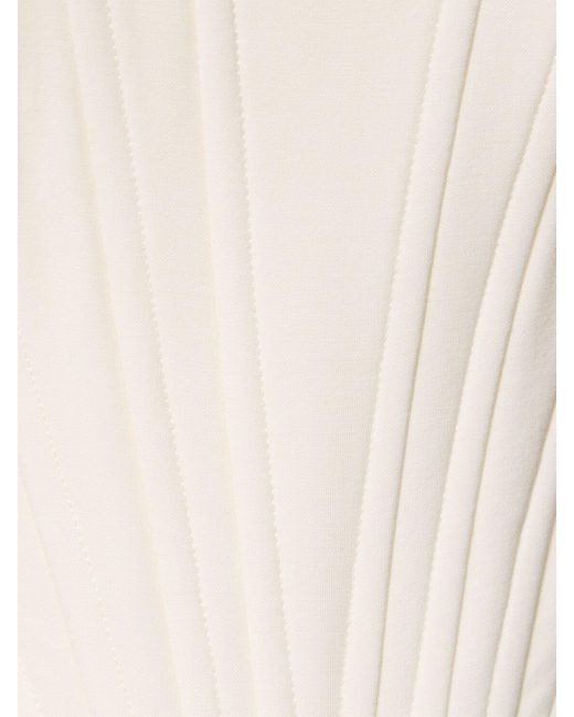 Top bustier de lana stretch GIUSEPPE DI MORABITO de color White