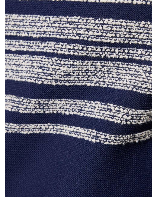 Polo en textile technique mélangé à rayures Wales Bonner pour homme en coloris Blue
