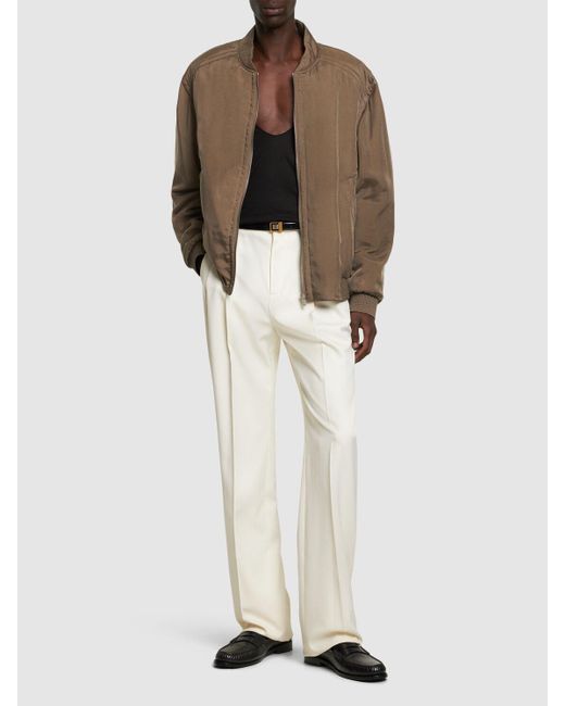 Veste zippée en teddy Saint Laurent pour homme en coloris Brown