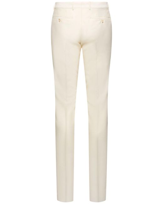 Pantalones de lana Tom Ford de hombre de color White