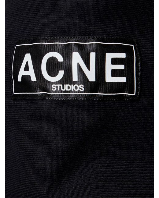 Acne Black Logo Cotton Hoodie for men