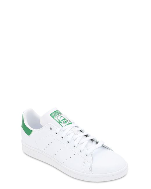 adidas Originals Leather Stan Smith Trainers in White/Green (White) - Save  75% - Lyst