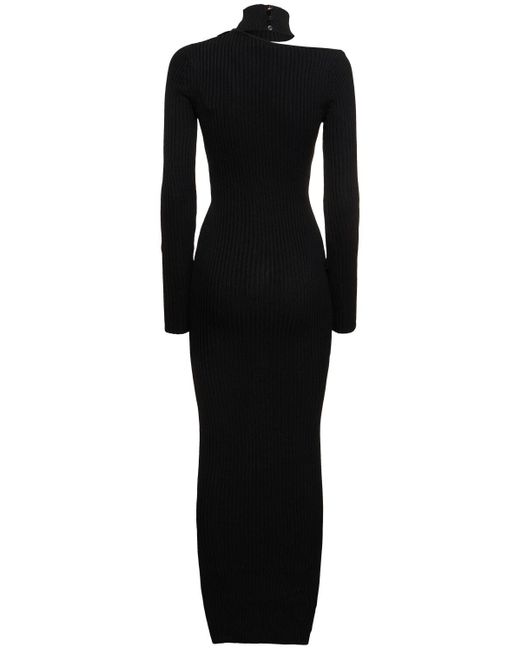 GIUSEPPE DI MORABITO コットンニットロングドレス Black