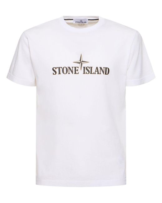 メンズ Stone Island コットンtシャツ White