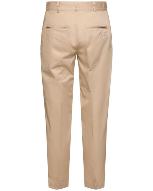 Pantalon chino droit en coton Maison Kitsuné pour homme en coloris Natural