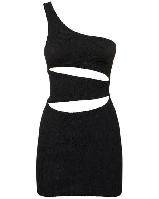 Bondeye Black Rico Asymmetric Cutout Mini Dress
